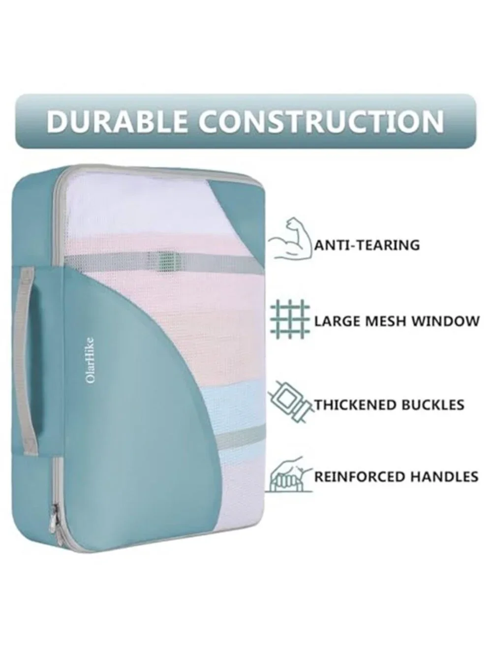 Travel Packing Cubes Organizer Set Luggage Bags Toiletry Shoe Laundry 8 Piece